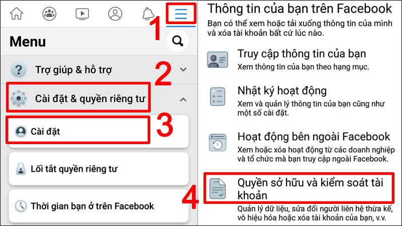 Truy cập Quyền sở hữu và kiểm soát tài khoản